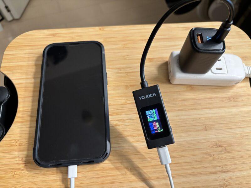 USB-C-Lightning 充電結果